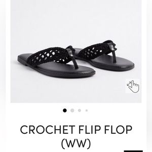 Torrid black crochet sandals